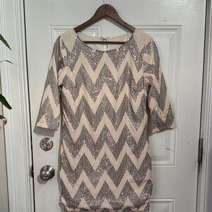 Chevron Sequin Dress